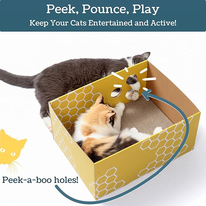 5609PETS Cat Scratching Box, Extra Large Refillable Double-Sided Scratch Pad - Image 5