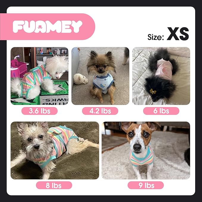FUAMEY Surgery Recovery Suit for Small Dogs Cats, Dog Surgery Suit Female Spay - Image 7