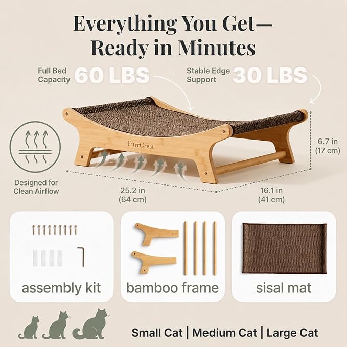 XL Sisal Cat Scratcher Bed - Image 4