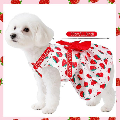 choyaxo Floral Dog Dress Cute Dog Skirt Pet Dress Summer Pet Clothes - Image 2