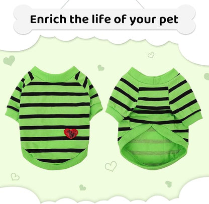 Dog Shirts for Small Dogs, Striped T-Shirts Dog Vest Pet Apparel Tee Shirts - Image 4