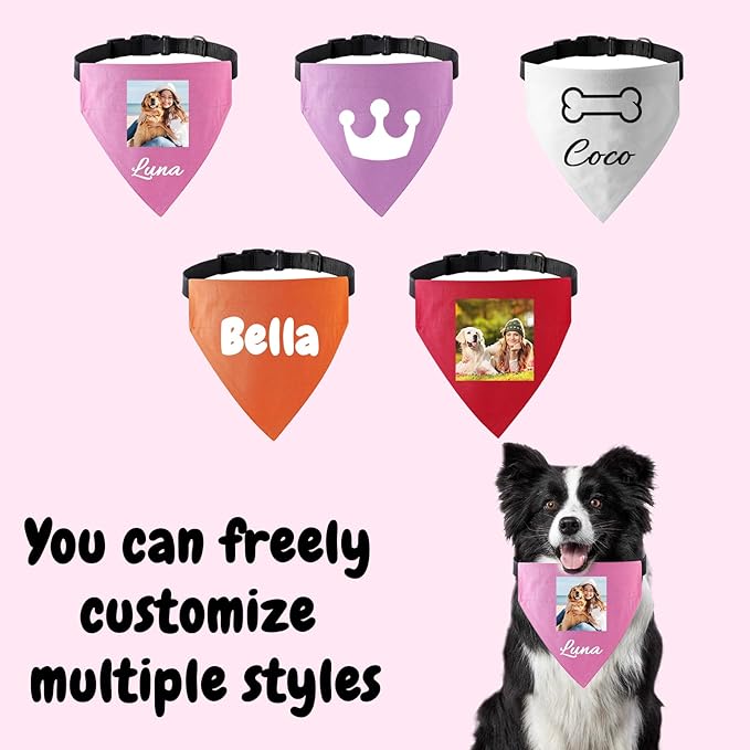 Custom Dog Bandana Personalized Bandanas - Image 2