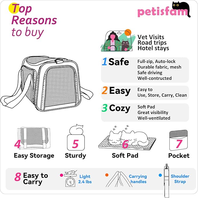 Soft Pet Carrier for Medium Cats and Small Dogs - Image 8