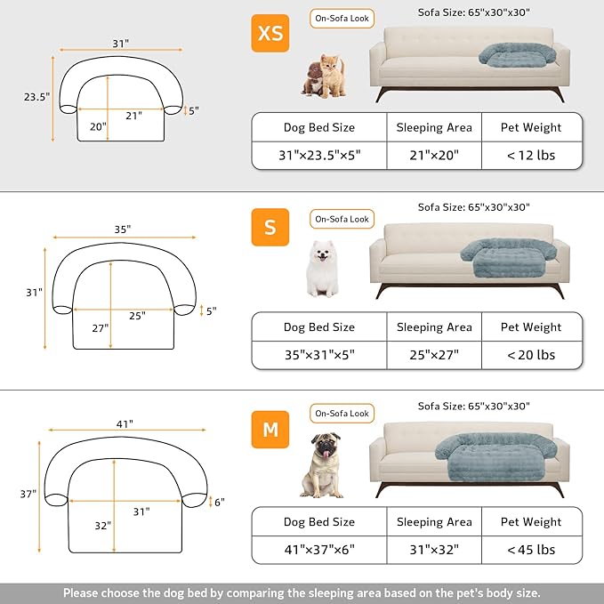 GGIB Dog Couch Cover Calming Plush Dog Bed Mat - Image 5