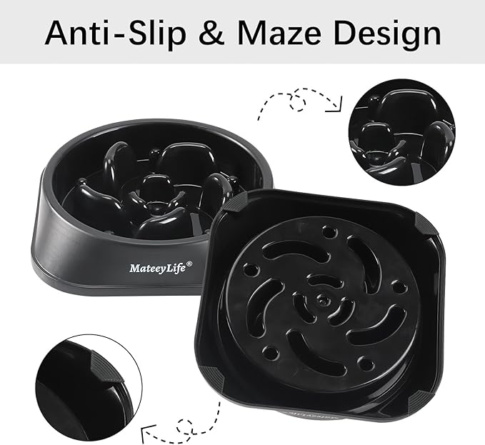 MateeyLife Slow Feeder Dog Bowls, Anti-Choking Puzzle Dog Food Bowls, Anti-Slip - Image 4