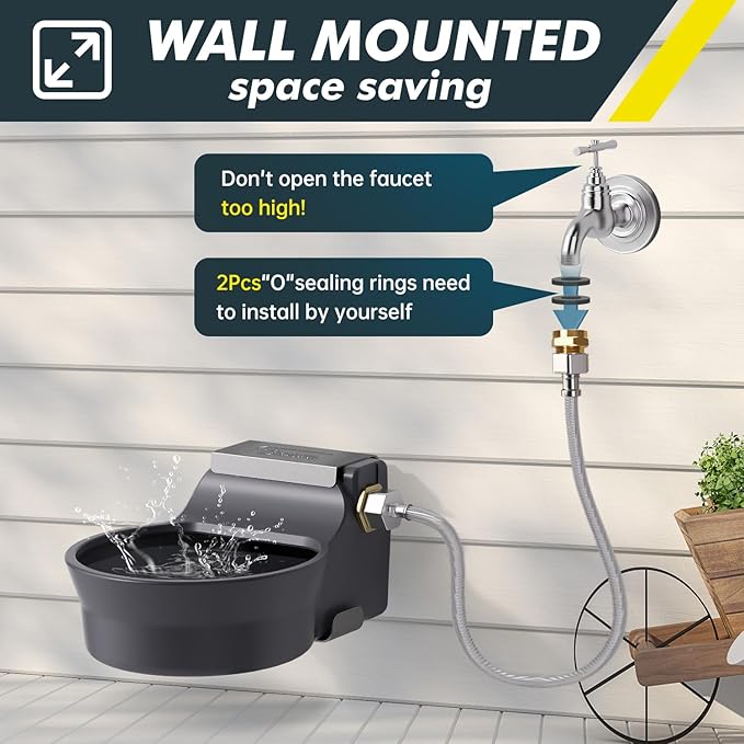 67OZ Automatic Water Dispenser for Dogs Patented Auto-Filling Dog Water Bowl - Image 3