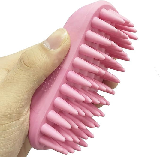 Pet Silicone Shampoo Brush for Long & Short Hair, Medium Large Pets Dogs Cats by Zoopolr