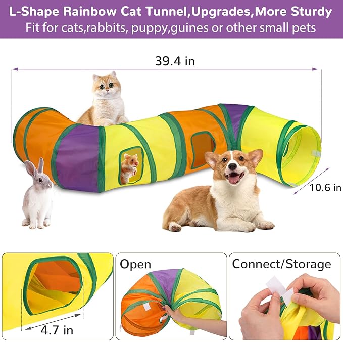 Retro Shaw 33 Pack Cat Tunnel Toy Set - Image 3