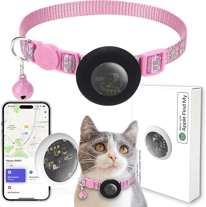 GPS Tracker for Cats, Mini GPS Pet Tracker by Bingolar
