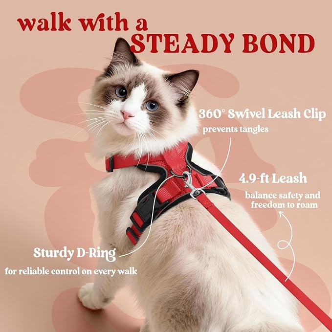 rabbitgoo Cat Harness and Leash Set, Escape Proof Vest Harness - Image 5