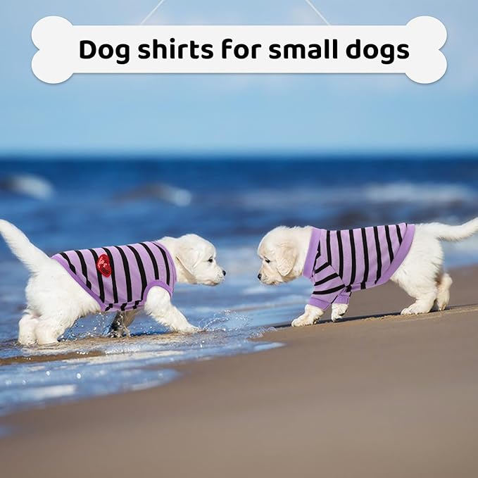 Dog Shirts for Large Dogs, Striped T-Shirts Dog Vest Pet Apparel Tee Shirts - Image 5