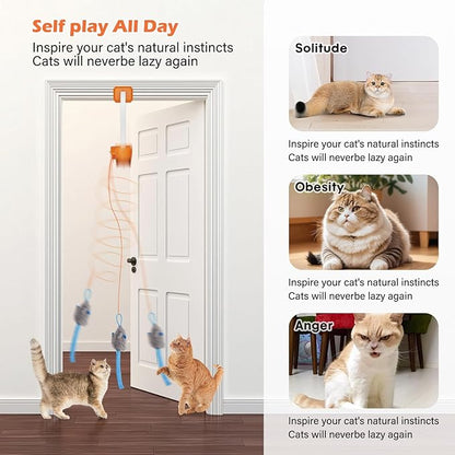 Rechargeable Electric Cat Teaser – Interactive Door Clip Teaser - Image 5