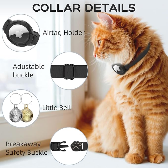 AirTag Cat Collars, Stretchy Collar - Image 5