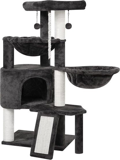 Xin Three Layer Cat Tree with Cat Condo and Two Hammocks, Darkgray … - Image 7