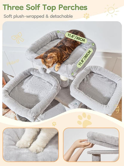 Taoqimiao 76-Inch Cat Tree XXL for Large Cats, Giant Cat Tower - Image 3