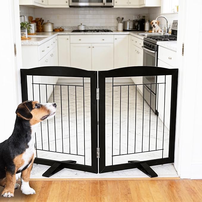 ZJSF Freestanding Dog Fence Indoor, Foldable Dog Gate - Image 2