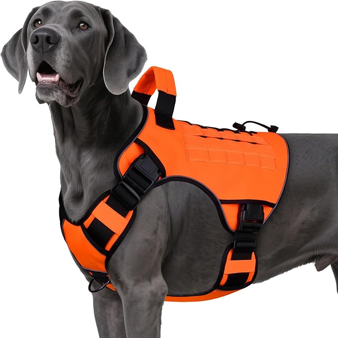 WINGOIN Tactical Dog Harness for Extra Large Dogs, Heavy Duty No Pull Dog by WINGOIN