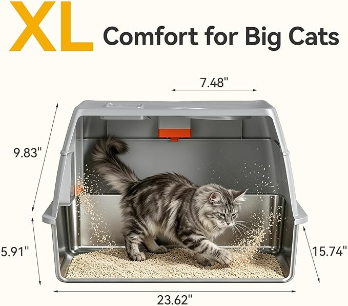 Extra Large Stainless Steel Litter Box - Image 2