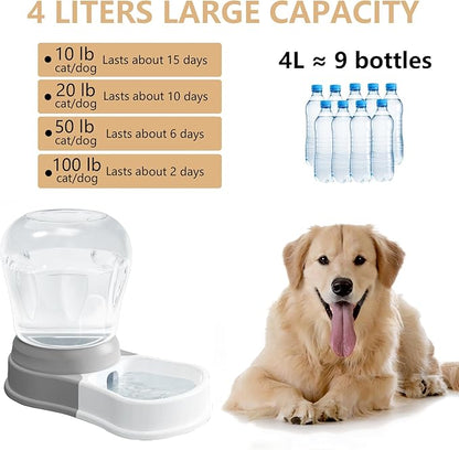 STALTWO 1 Gallon Automatic Dog Water Dispenser, Large Capacity Gravity Pet - Image 2