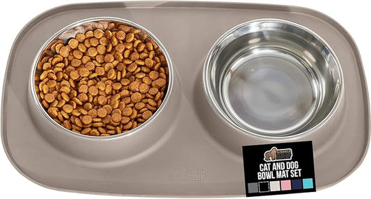GORILLA GRIP Feeding Mat Bowl Set, 100% Waterproof BPA Free Silicone Base by Unknown