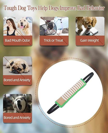 Clysoru Squeaky Tug Toy for Dogs Jute - Image 2