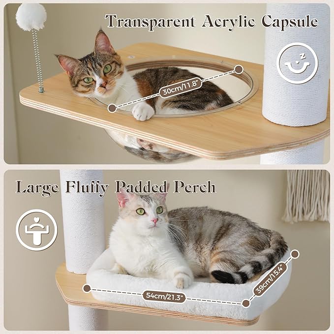 PAWZ Road Floor to Ceiling Cat Tree, 7.6-9.4ft Tall Cat Tower - Image 3