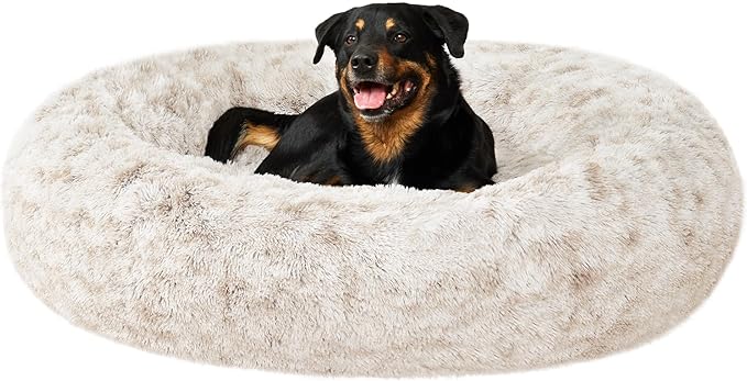 Furhaven 45" Round Calming Donut Dog Bed by FurHaven