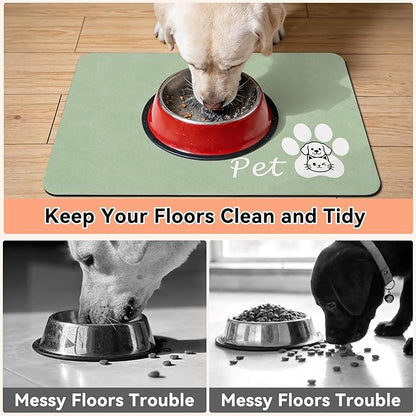 Dog Cat Feeding Mat-Absorbent Pet Bowl Mat - Image 3