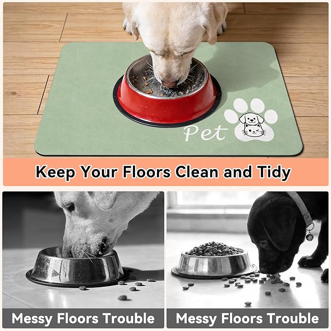 Dog Cat Feeding Mat-Absorbent Pet Bowl Mat - Image 3