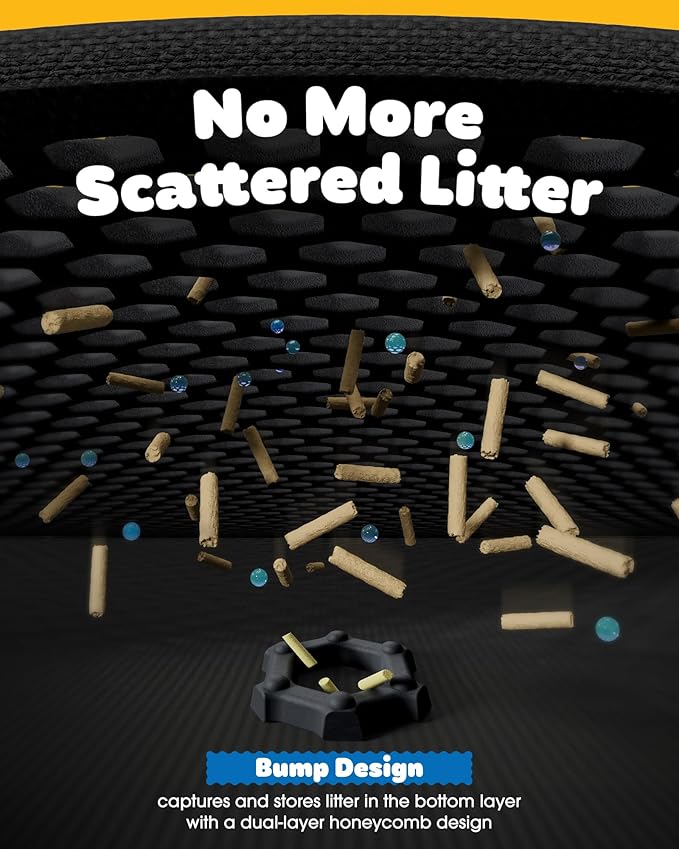 Cat Litter Mat - 30'' x 24'' Large Litter Trapping Mat, Waterproof, Urine-Proof - Image 2