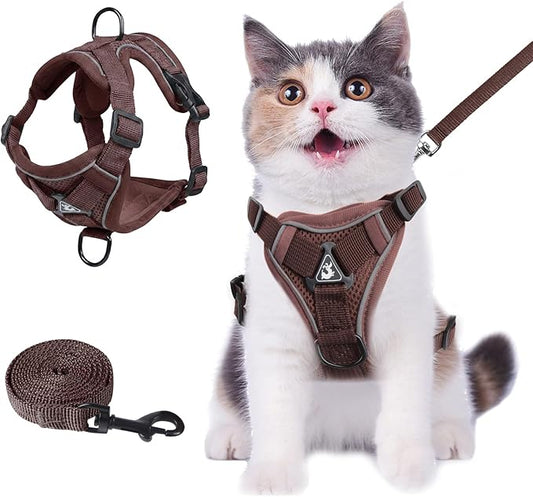 Wanheart Summer cat Chest Harness and Leash, Anti-Escape Adjustable Soft mesh by Unknown