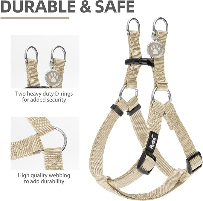 PUPTECK No Pull Dog Harness Soft Adjustable Basic Nylon Step in Puppy Vest - Image 2