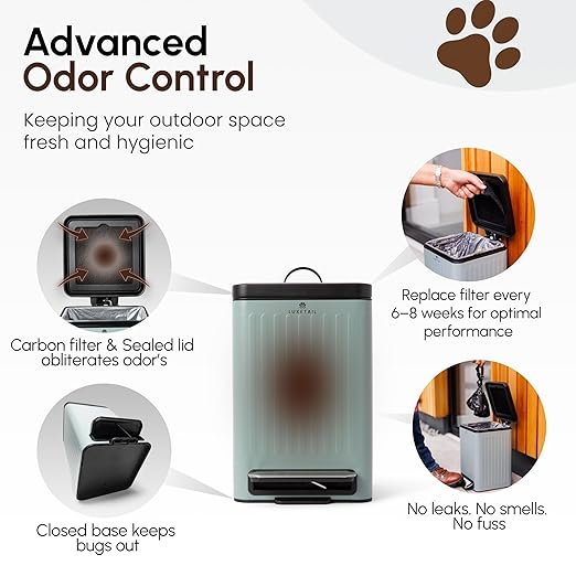 Small Dog Poop Trash Can Outside – 6L/1.6 Gallon Dog Small Trash Can - Image 5