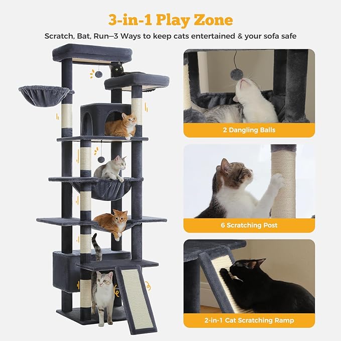 MUTTROS 81" Heavy Duty Cat Tree - Image 6
