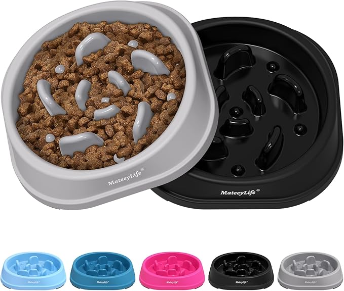 MateeyLife Small Slow Feeder Cat Bowls 2PCS, Anti-Choking Puzzle Cat Food Bowls by MateeyLife