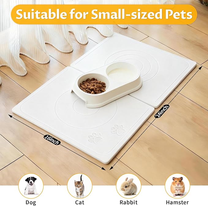 Stone Dog & Cat Food Mat, Bite-Proof Non-Slip Large Diatomaceous Pet Feeding Mat - Image 7