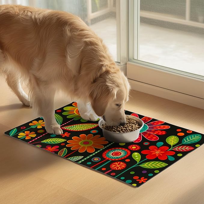 HOMETITUTE Pet Food Mat Spill-Proof Pets Feeding Mats - Image 2