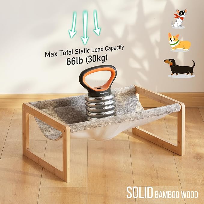 Kiplant Elevated Cat Bed, Large Hammock - Image 7