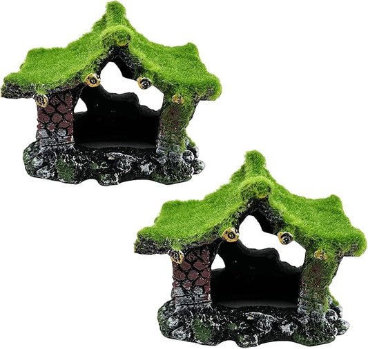 Tfwadmx Aquarium Decoration House Resin Hollow Betta Hideout House Fish Hide by Tfwadmx