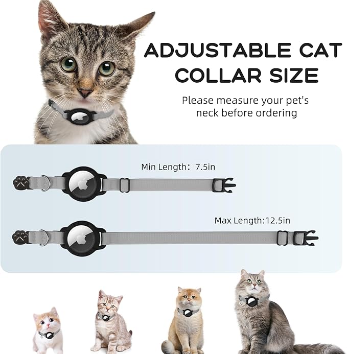 AirTag Cat Collars, Stretchy Collar - Image 3