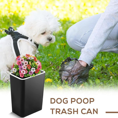 Jingmore Dog Poop Trash Can Outside 3.96 Gal/15 L Plant Styled Dog Waste Trash - Image 5