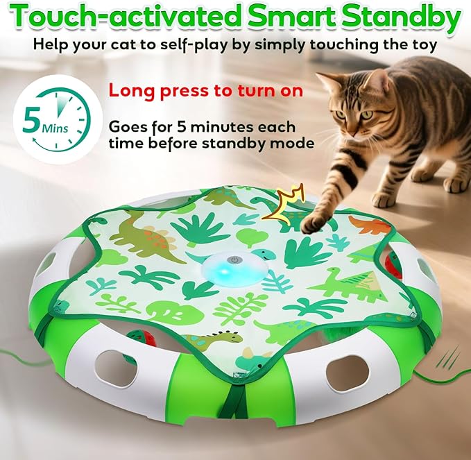 Cat Toys for Indoor Cats, Interactive Automatic Hide and Seek Toy, Moving - Image 2