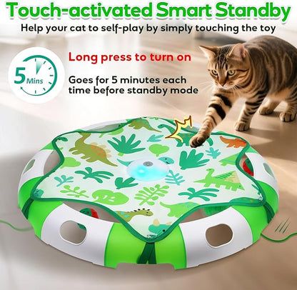 Cat Toys for Indoor Cats, Interactive Automatic Hide and Seek Toy, Moving - Image 2