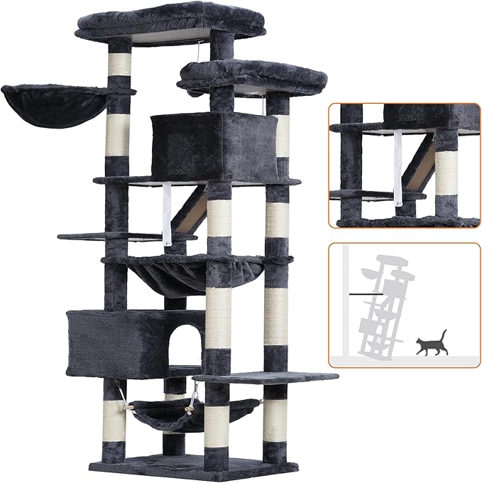 Heybly Cat Tree, 71-Inch-Tall Tower - Image 3
