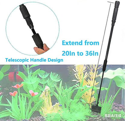 Carefree Fish 6IN1+1 Aquarium Cleaning Tools Long Handle Adjustable Length - Image 7