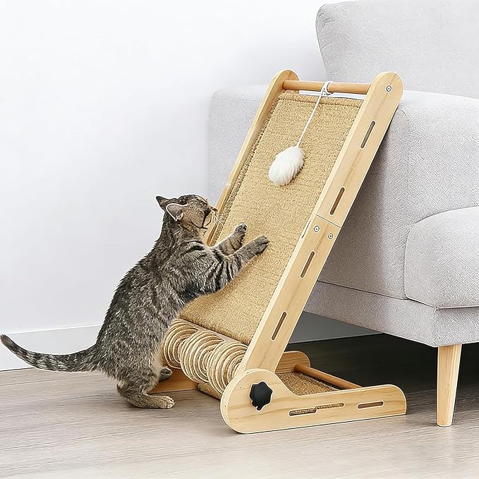 32" Sisal L Shaped Cat Scratch Pad by LEQOS