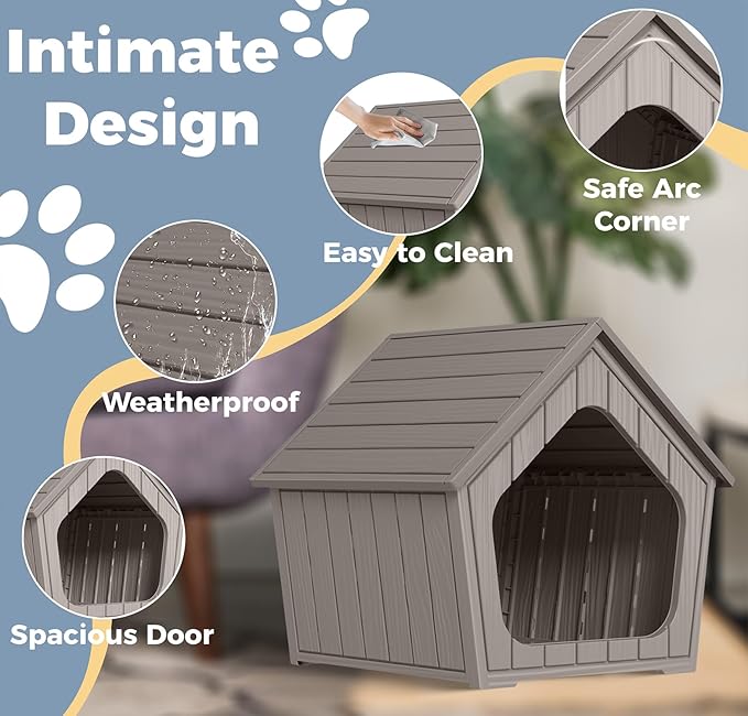 Dog House Indoor Outdoor Puppy Kennel Animal Shelter Water Resistant Easy - Image 4