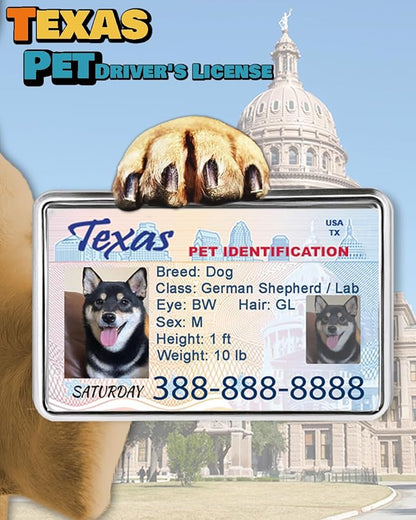 Custom Dog Driver License Tag for Pets - Image 3