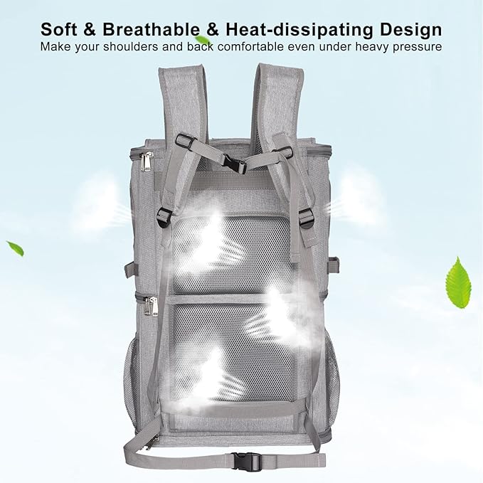 2-in-1 Extra Large Double Pet Carrier Backpack - Image 5