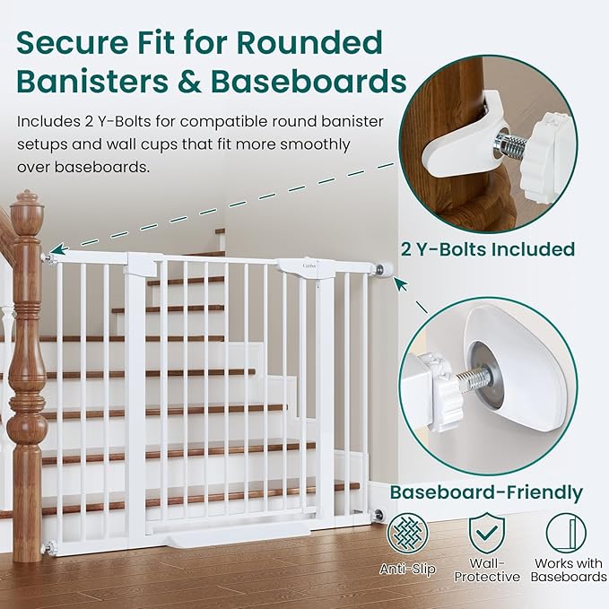 Cumbor 30-46" Baby Gate for Stairs, Toddler Safety Essentials for The House - Image 2